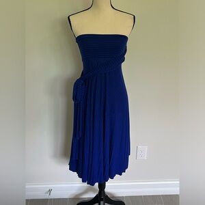 Black and blue striped Elan Convertible dress